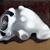 Kleine witte schelp in kamer, 40-60 cm